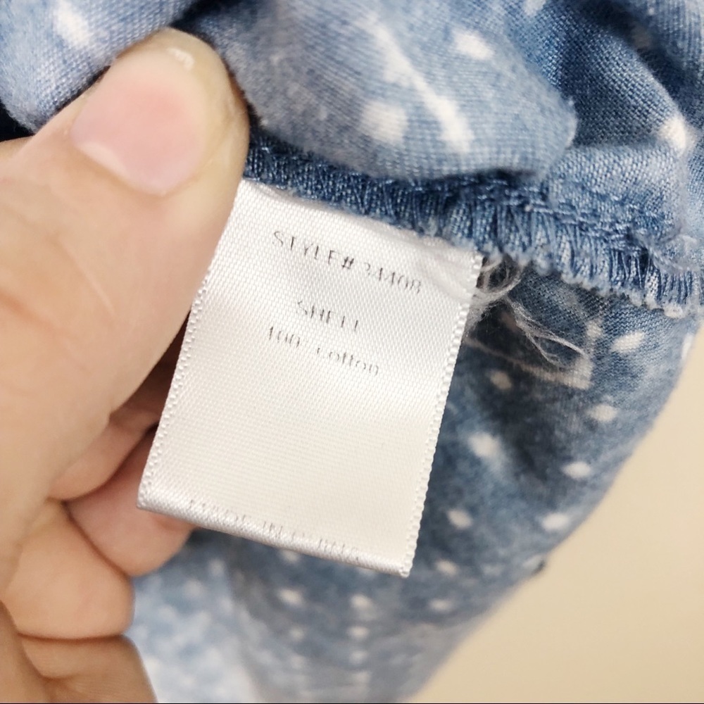 Skies Are Blue Light Blue Polka Dot Top - Picture 4 of 6